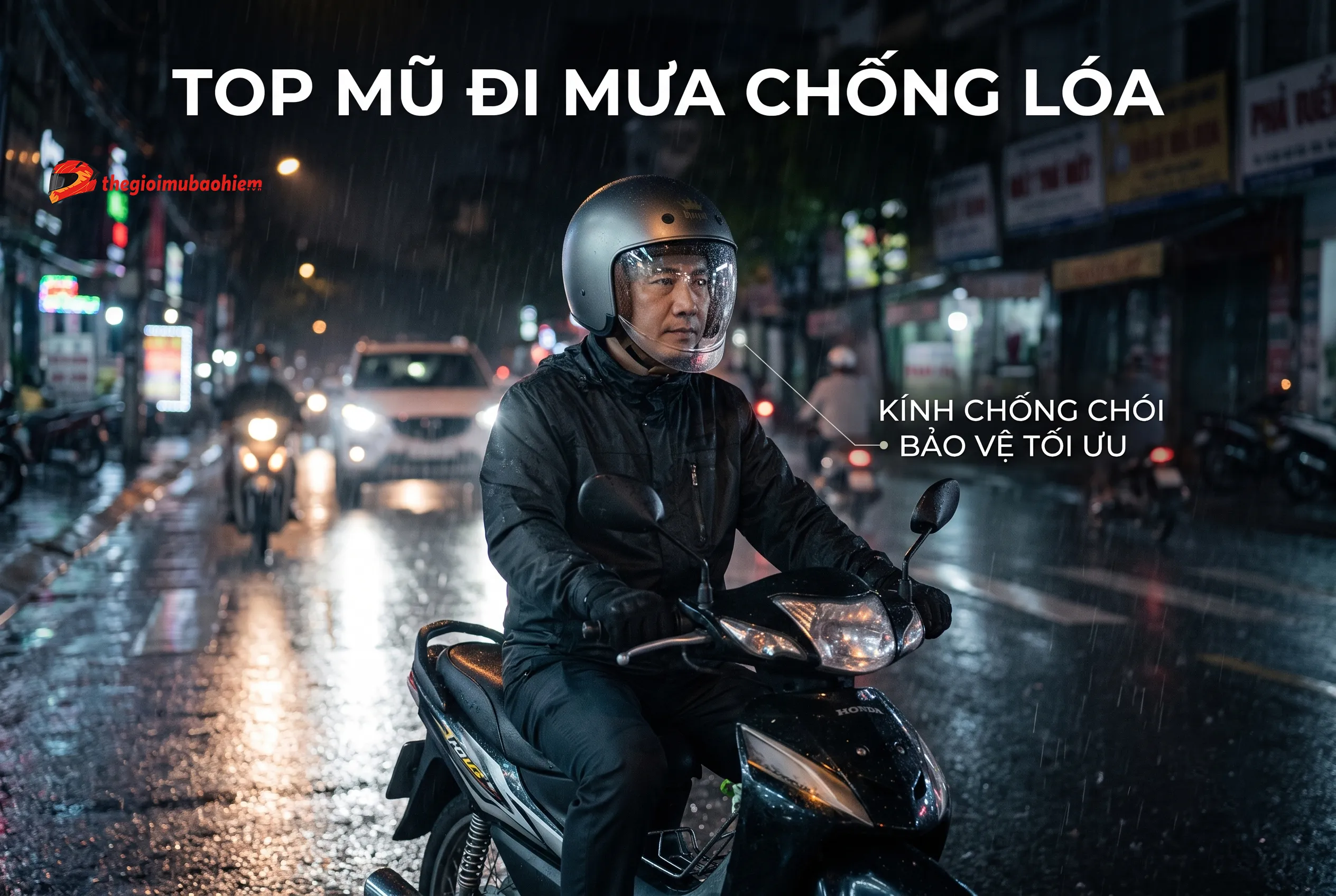 Top mũ bảo hiểm đi mưa an toàn chống lóa mắt tốt nhất hiện nay