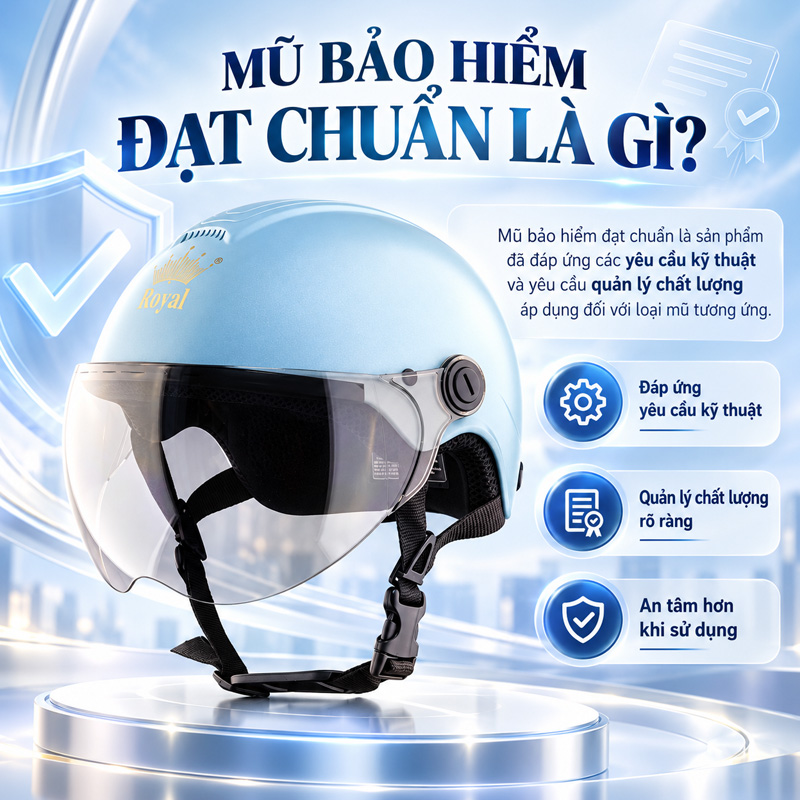 Mũ bảo hiểm đạt chuẩn là gì?