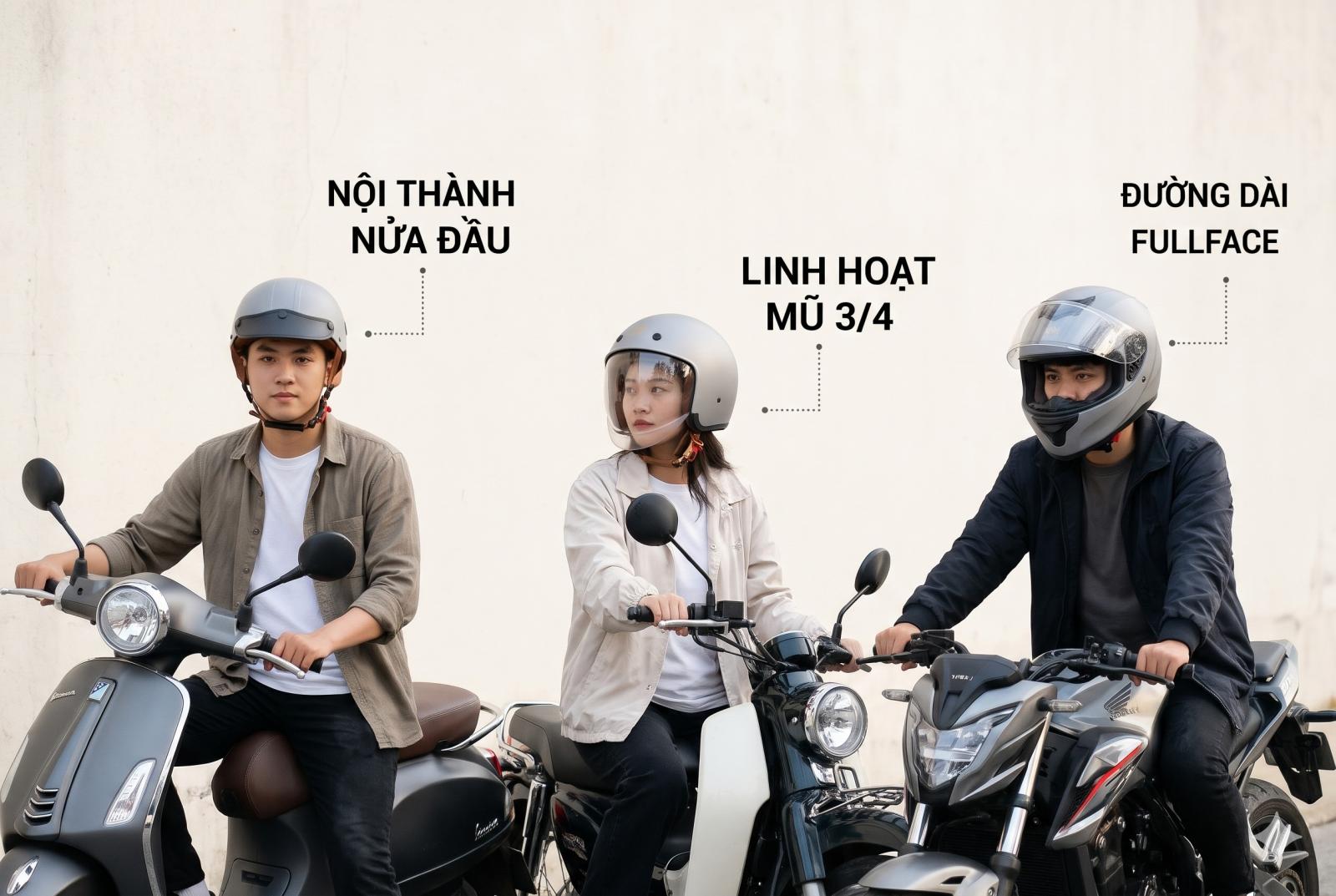 Nên mua mũ bảo hiểm loại nào cho nhu cầu sử dụng?