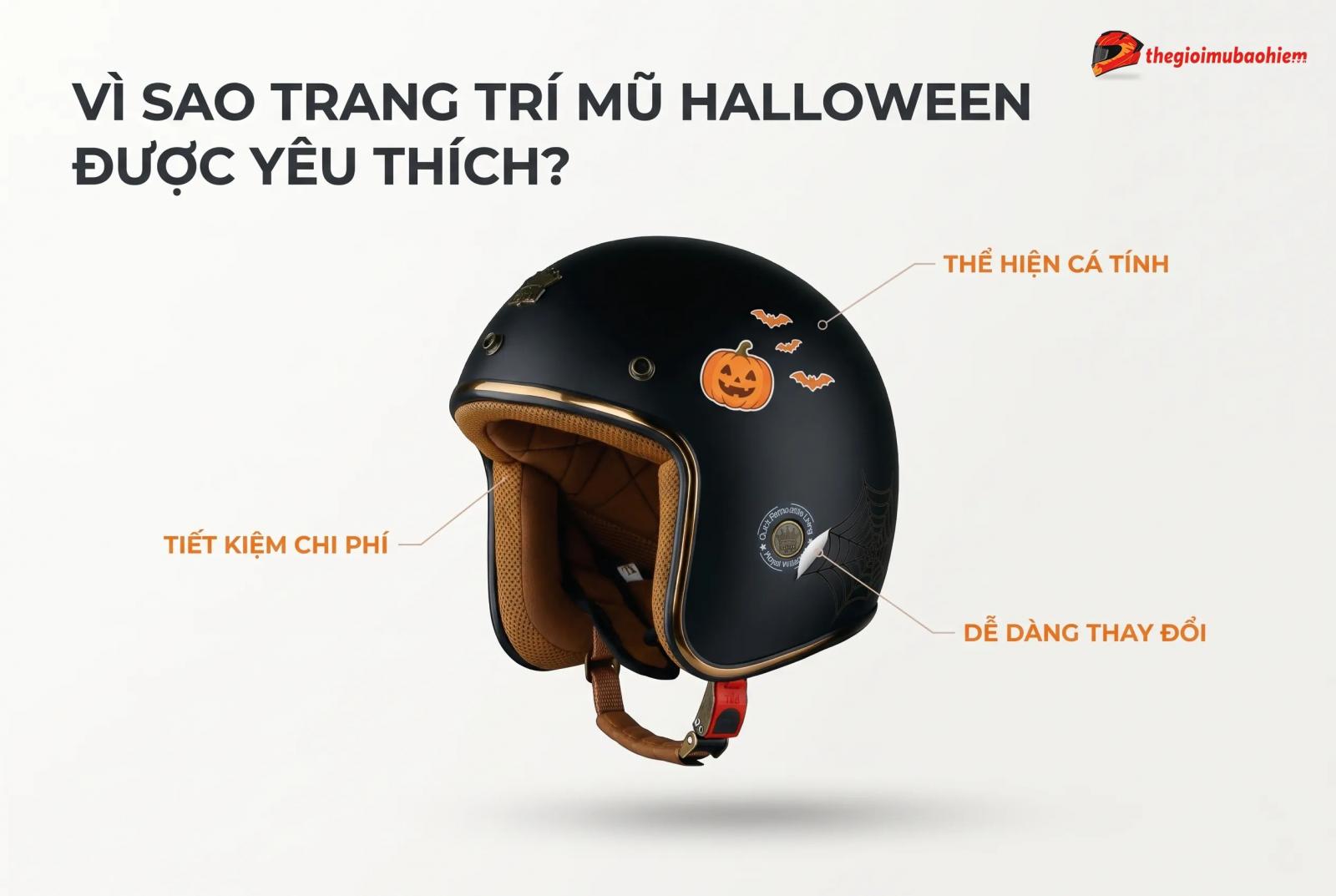 Vì sao trang trí mũ bảo hiểm được yêu thích vào dịp Halloween?